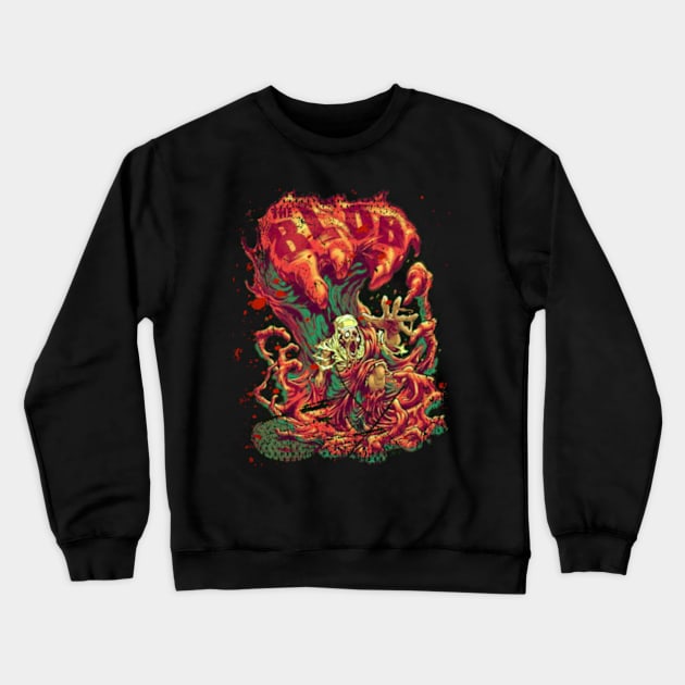 Consumed By Fear Commemorate The Blob With This Haunting T-Shirt Crewneck Sweatshirt by Zombie green